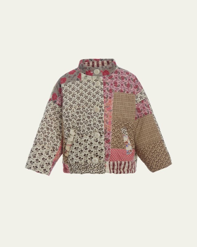 Girl's Panna Patchwork Quilted Jacket, Size 2-14